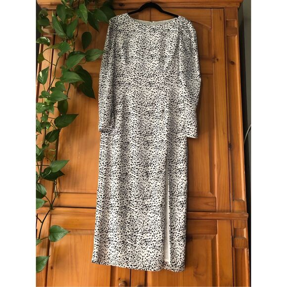 Glamorous Black And White Split Maxi Dress SZ M - Picture 1 of 14